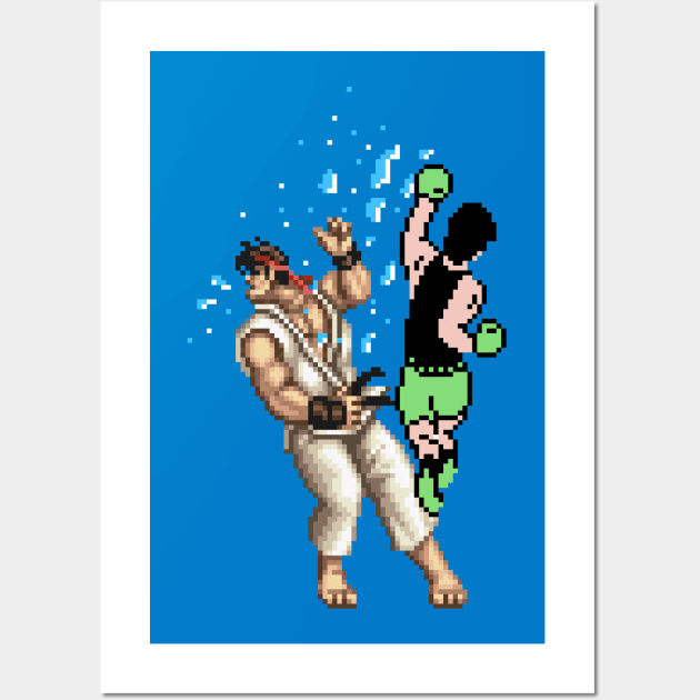 PIXEL FIGHT! (R) Wall Art by demonigote